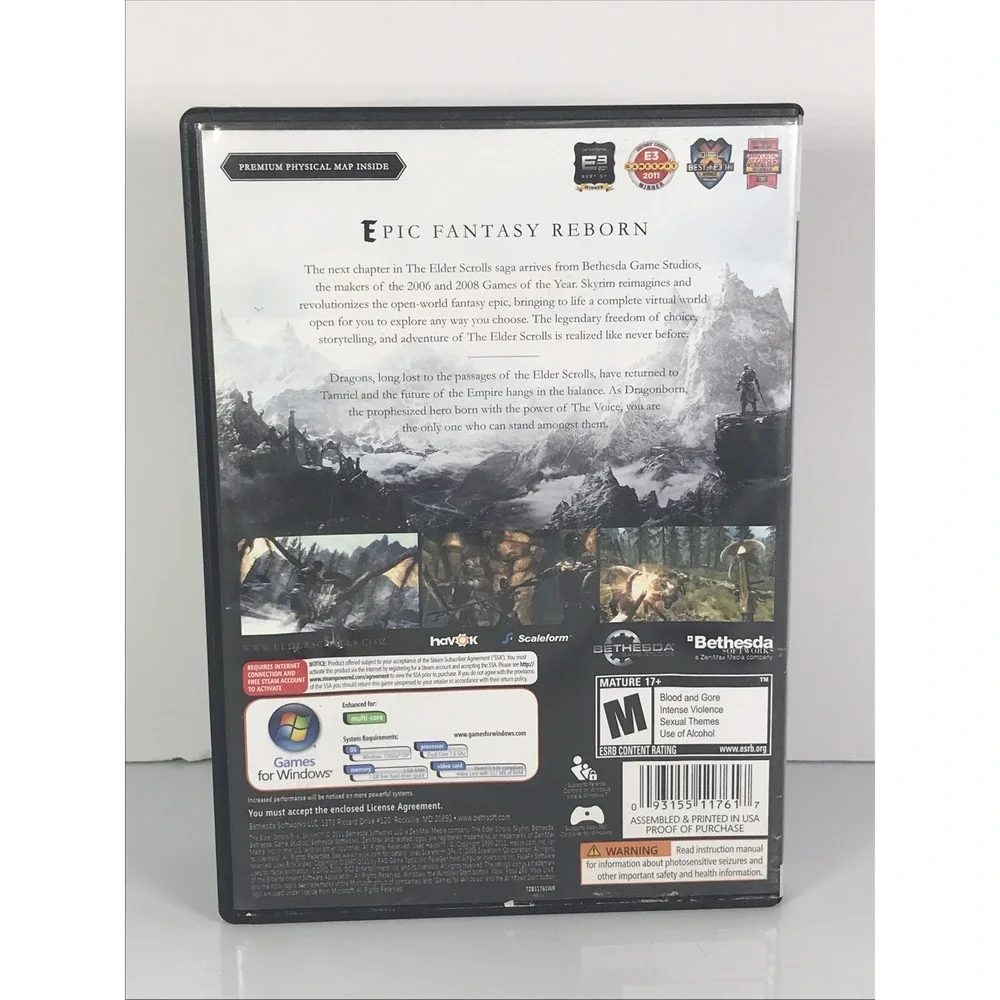 The Elder Scrolls V:Skyrim PC‎ Game Untested Manual Booklet